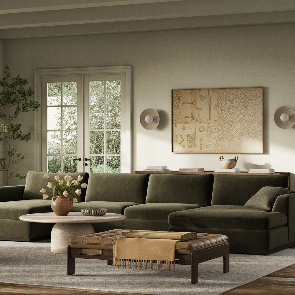 Colt 3-Piece U Sectional - Surrey Olive