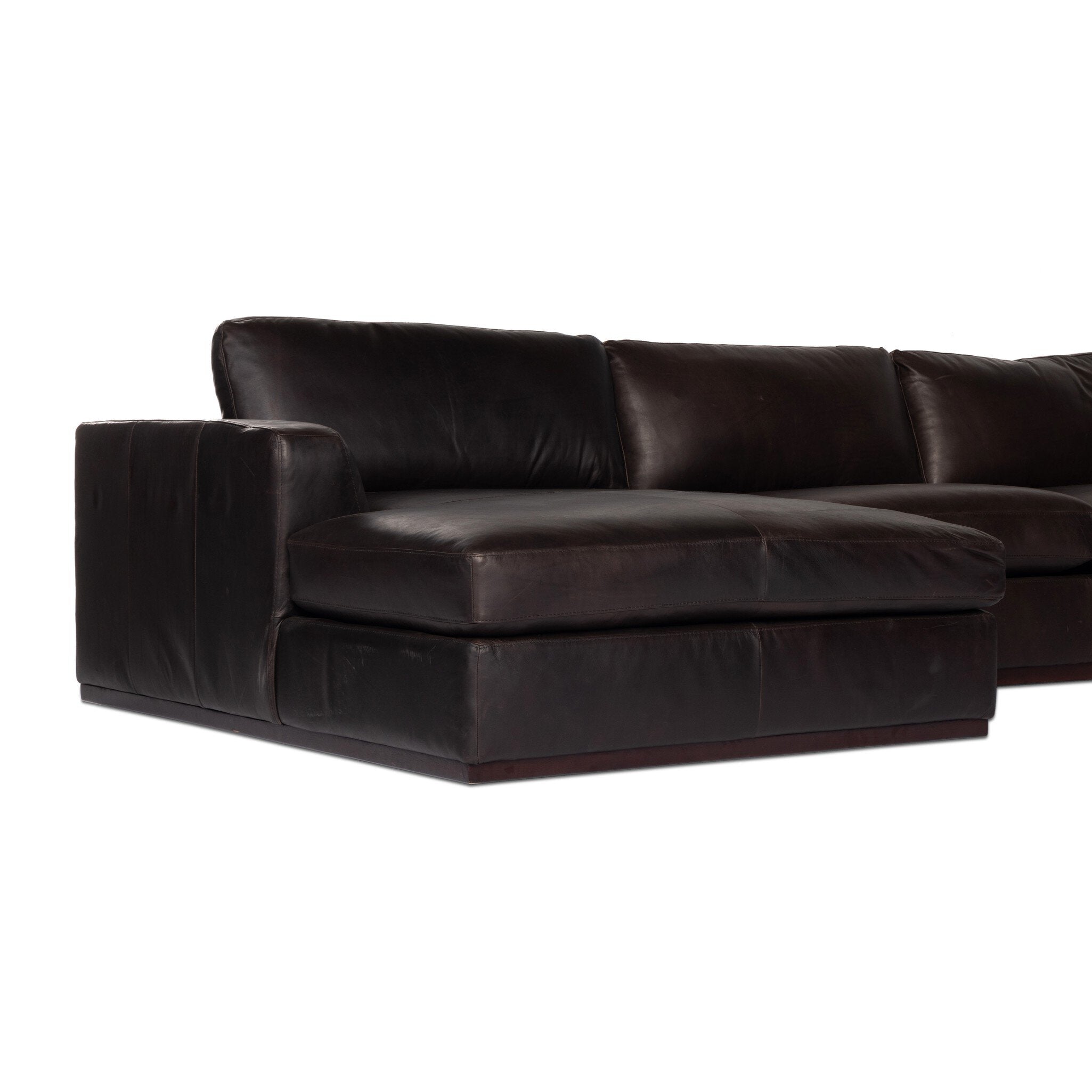 Colt 4-Piece Sectional - Heirloom Cigar | Left Chaise