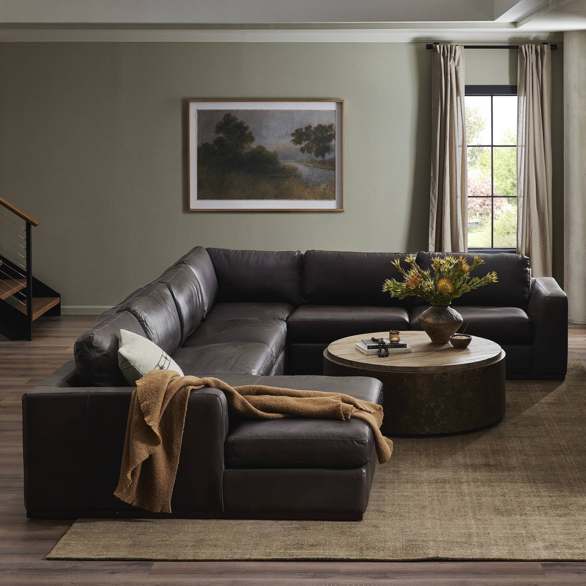 Colt 4-Piece Sectional - Heirloom Cigar | Left Chaise