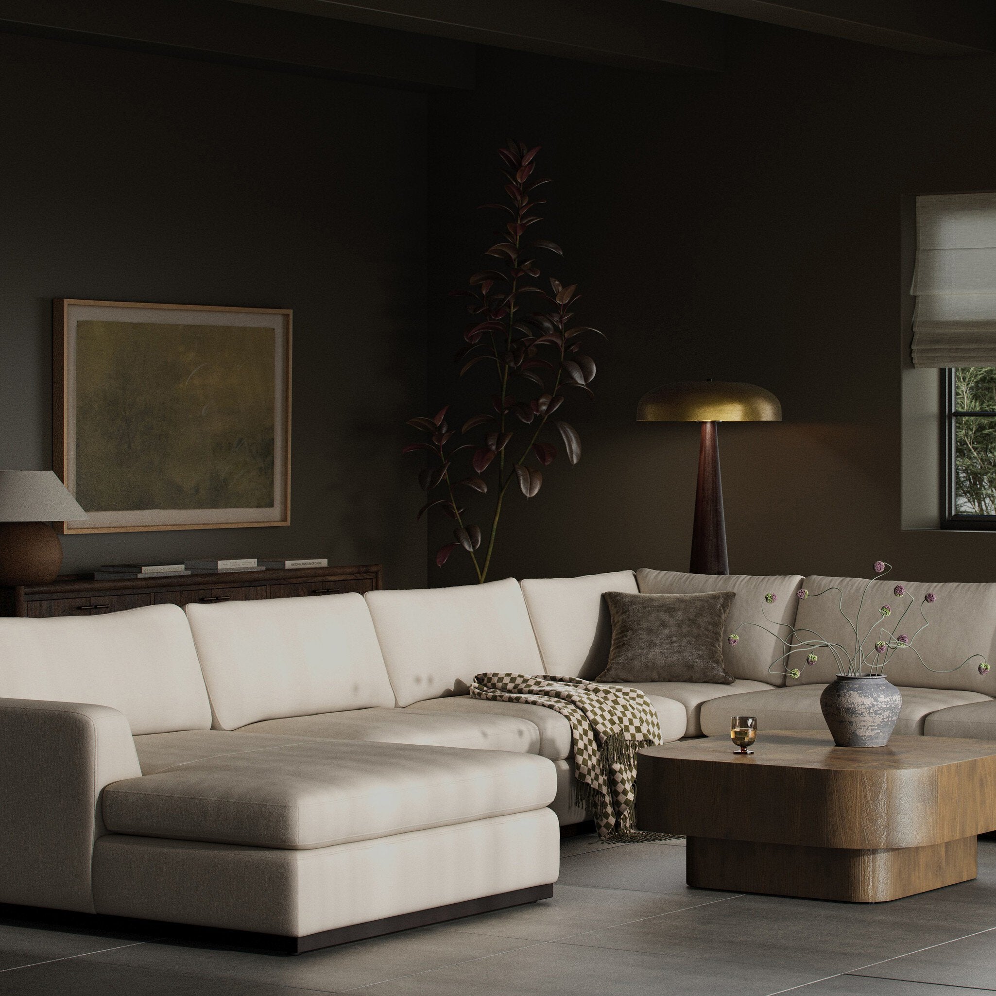 Colt 4-Piece Sectional - Crypton Nomad Marshmallow | Left Chaise