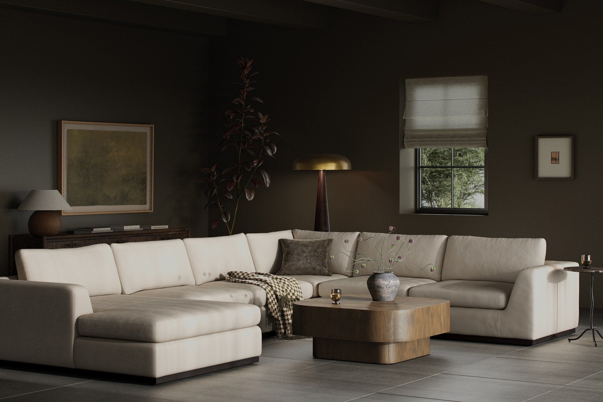 Colt 4-Piece Sectional - Crypton Nomad Marshmallow | Left Chaise