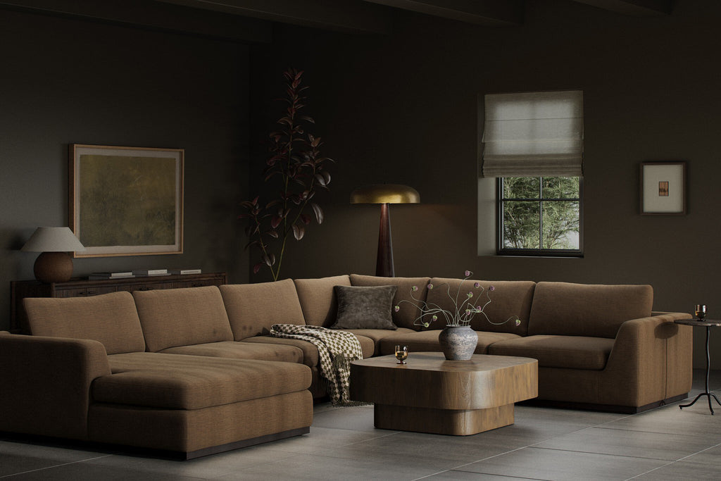 Colt 4-Piece Sectional - Crypton Nomad Mushroom | Left Chaise