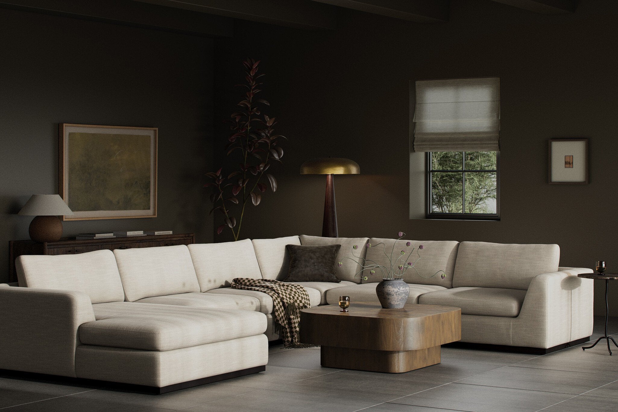 Colt 4-Piece Sectional - Savoy Parchment | Left Chaise
