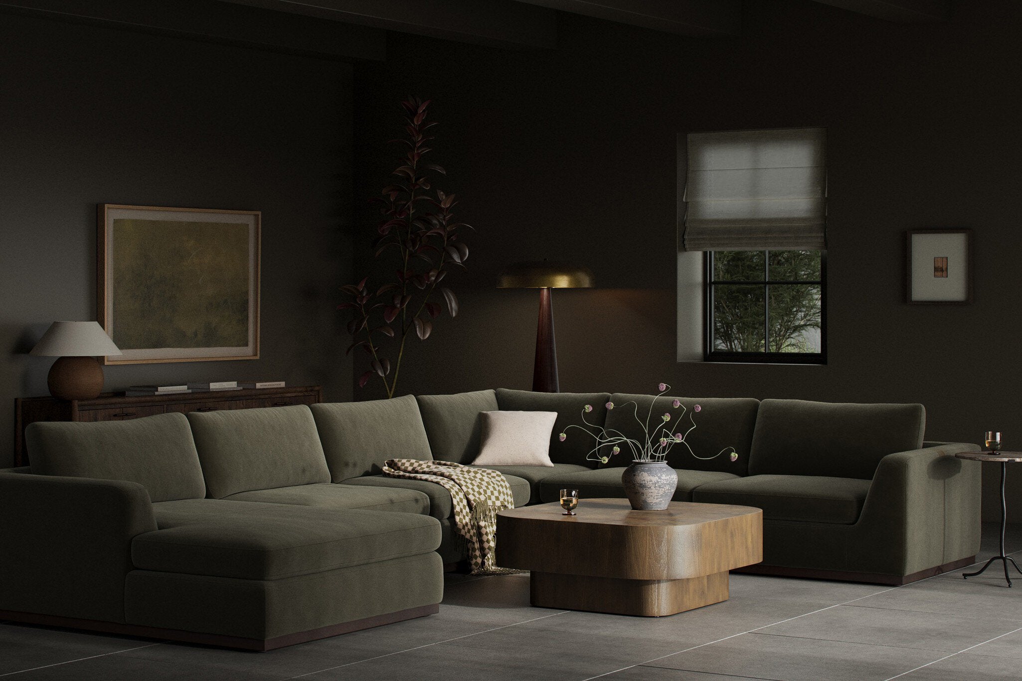 Colt 4-Piece Sectional - Surrey Olive | Left Chaise