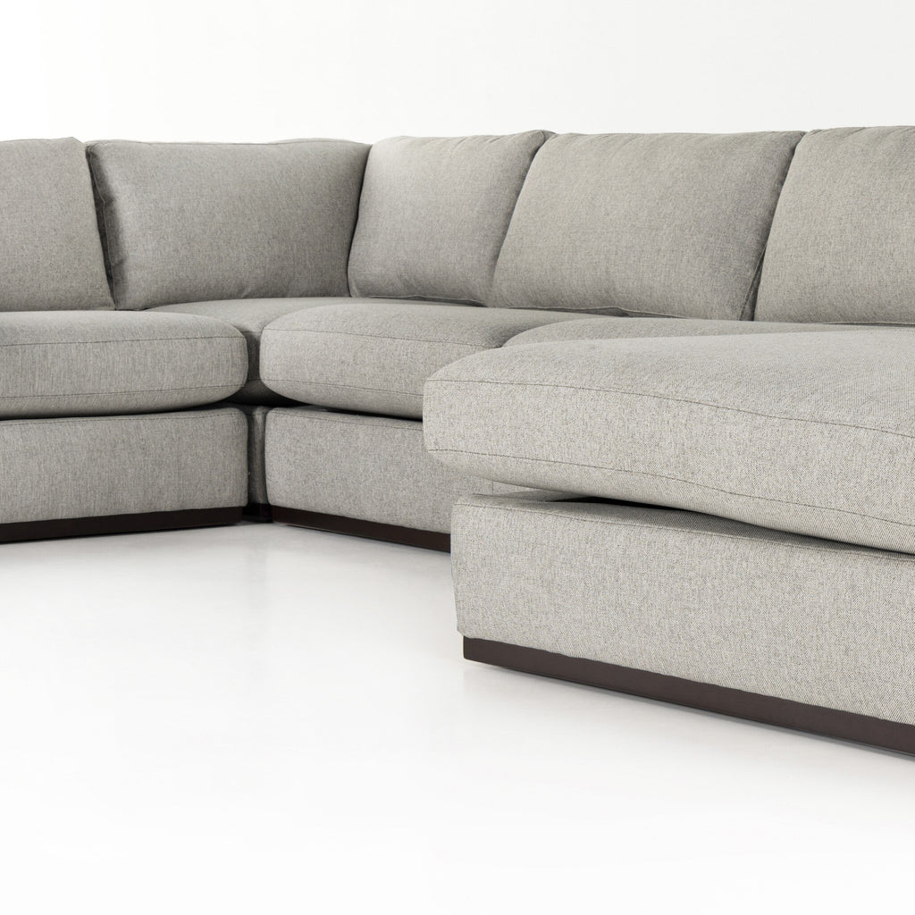 Colt 4-Piece Sectional - Aldred Silver | Right Chaise
