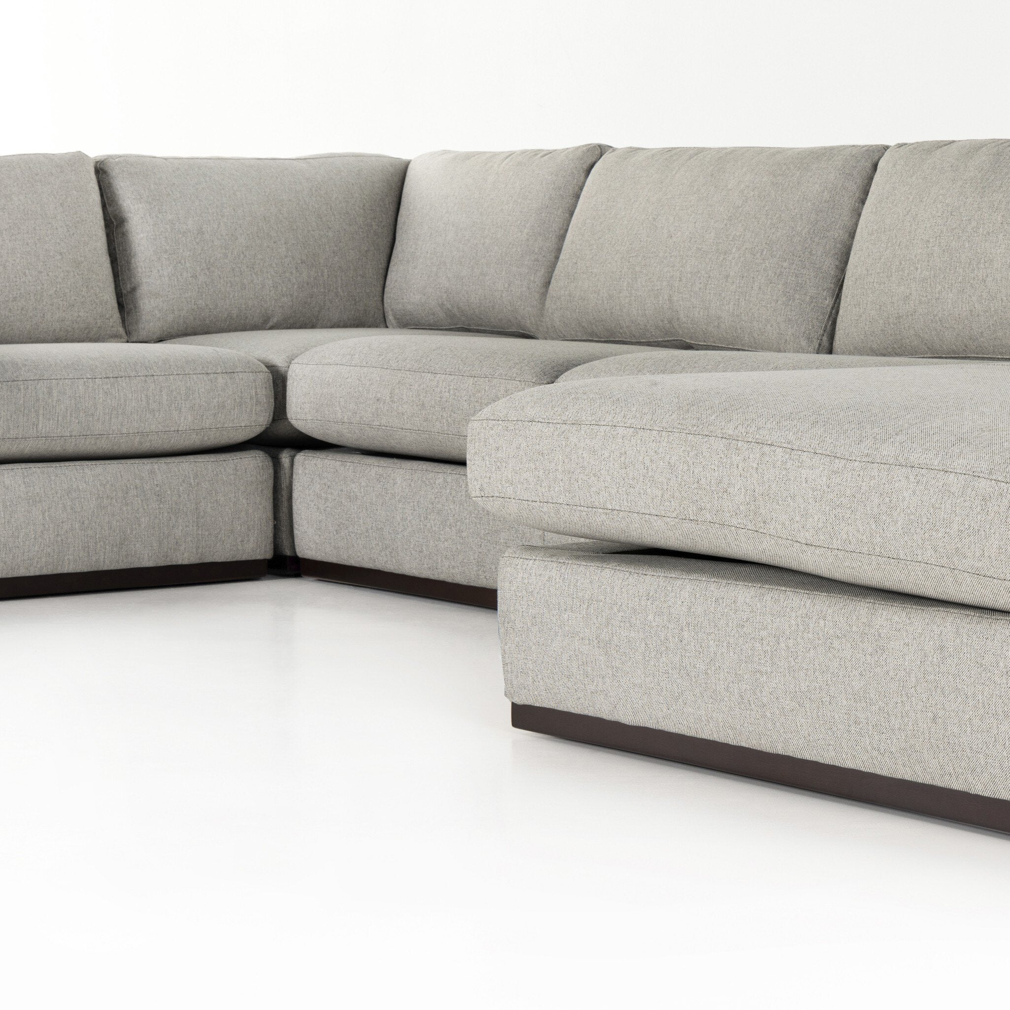 Colt 4-Piece Sectional - Aldred Silver | Right Chaise