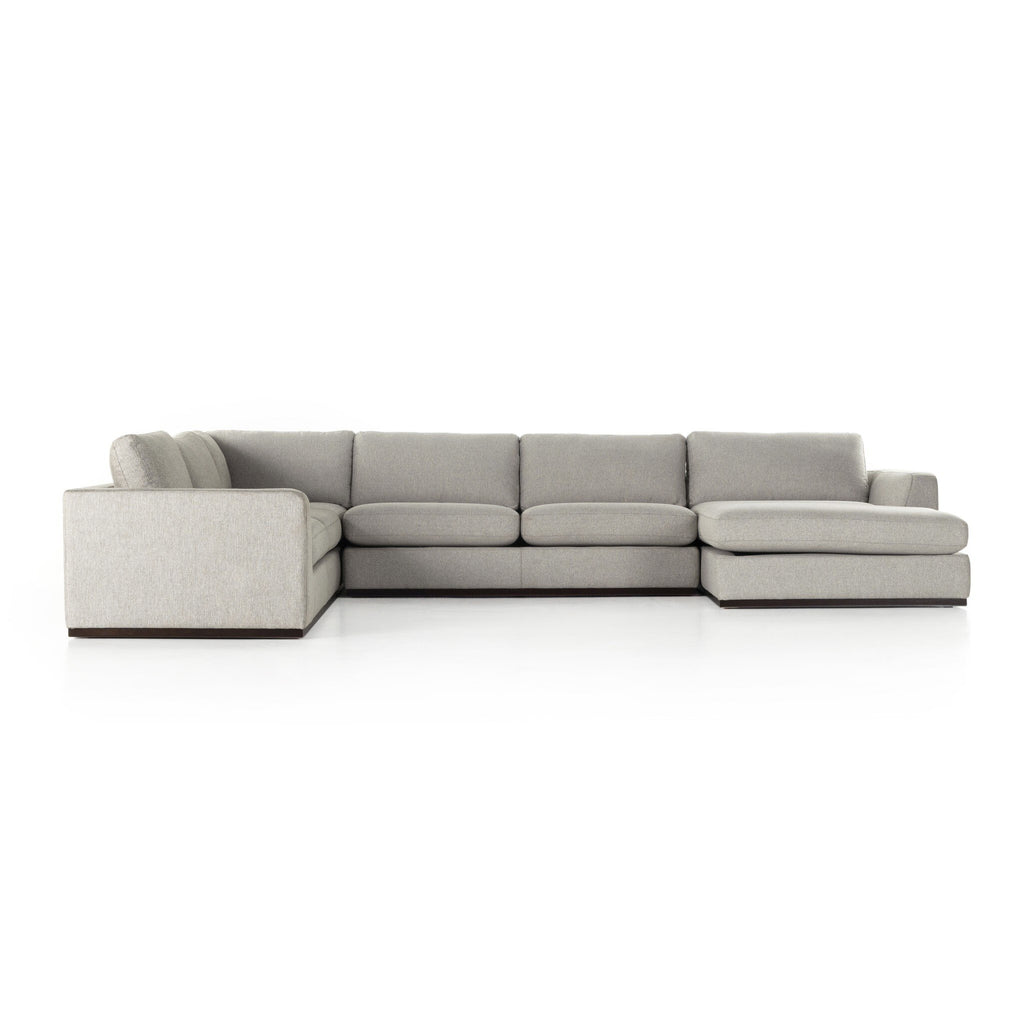 Colt 4-Piece Sectional - Aldred Silver | Right Chaise