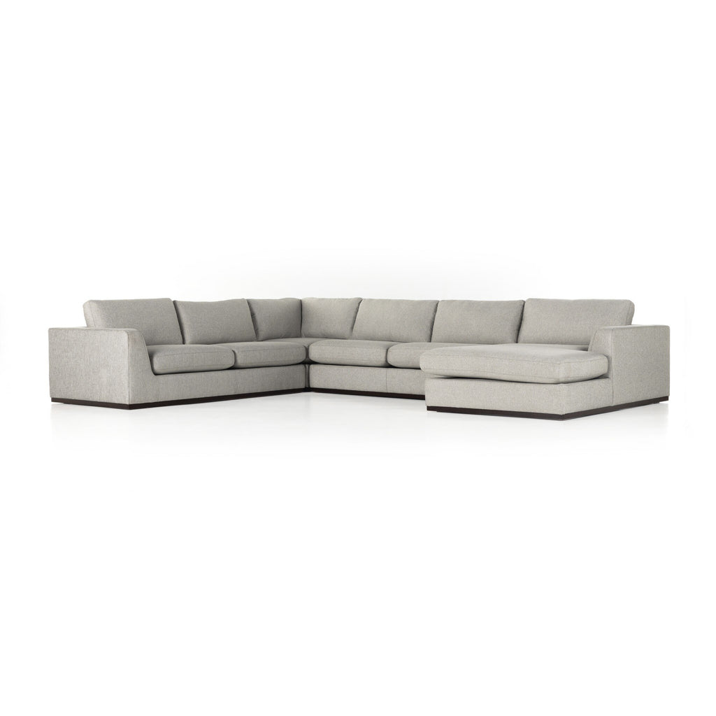 Colt 4-Piece Sectional - Aldred Silver | Right Chaise