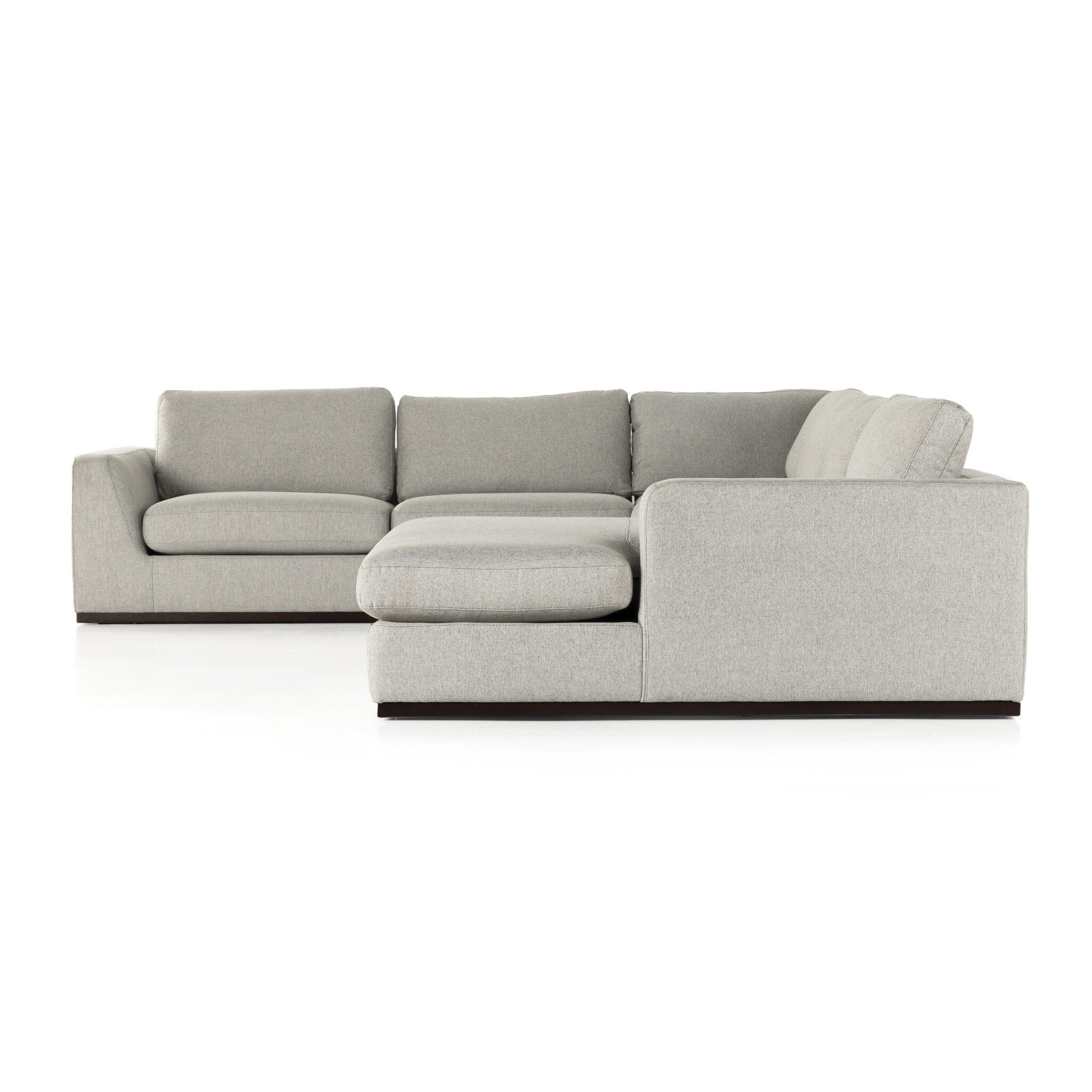 Colt 4-Piece Sectional - Aldred Silver | Right Chaise