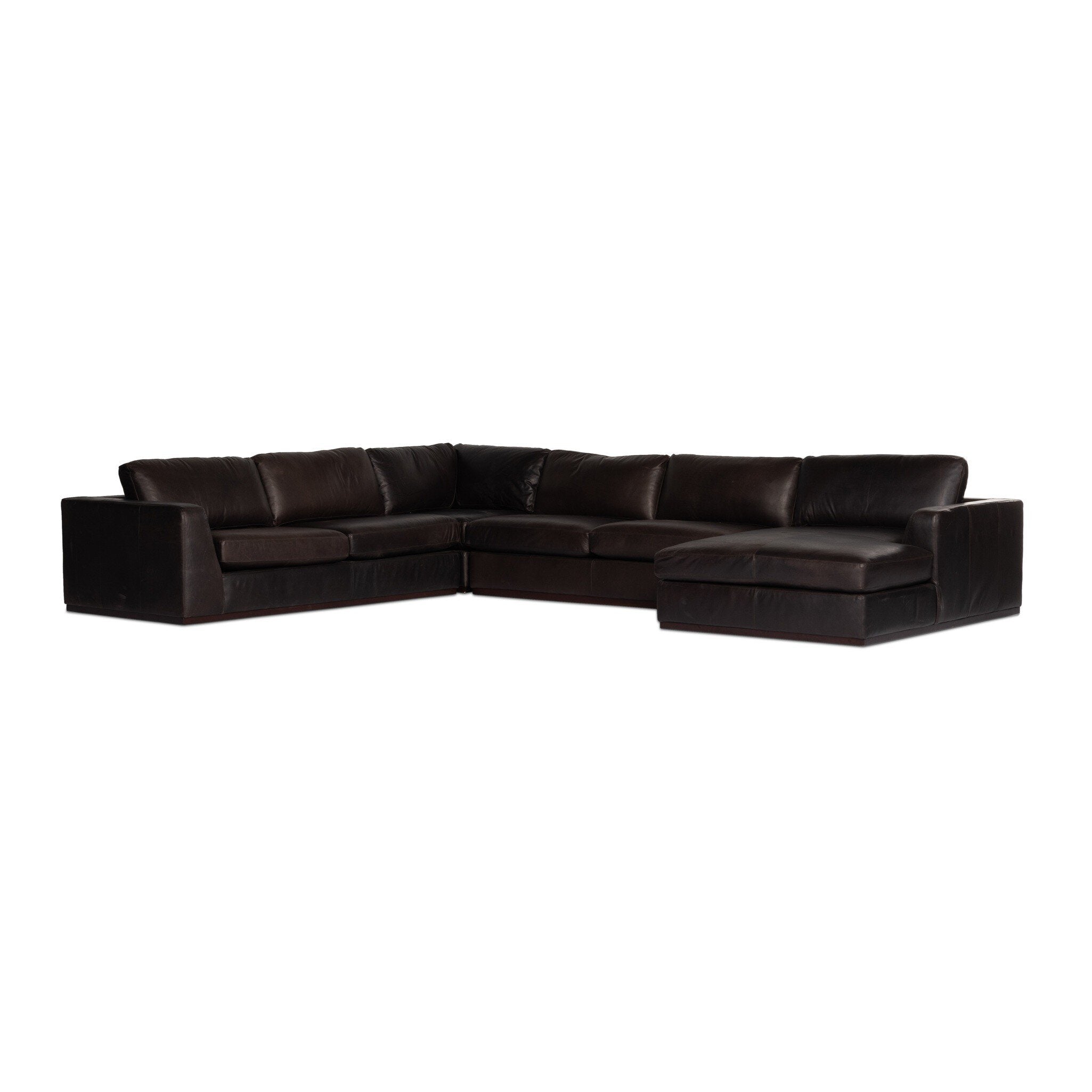 Colt 4-Piece Sectional - Heirloom Cigar | Right Chaise