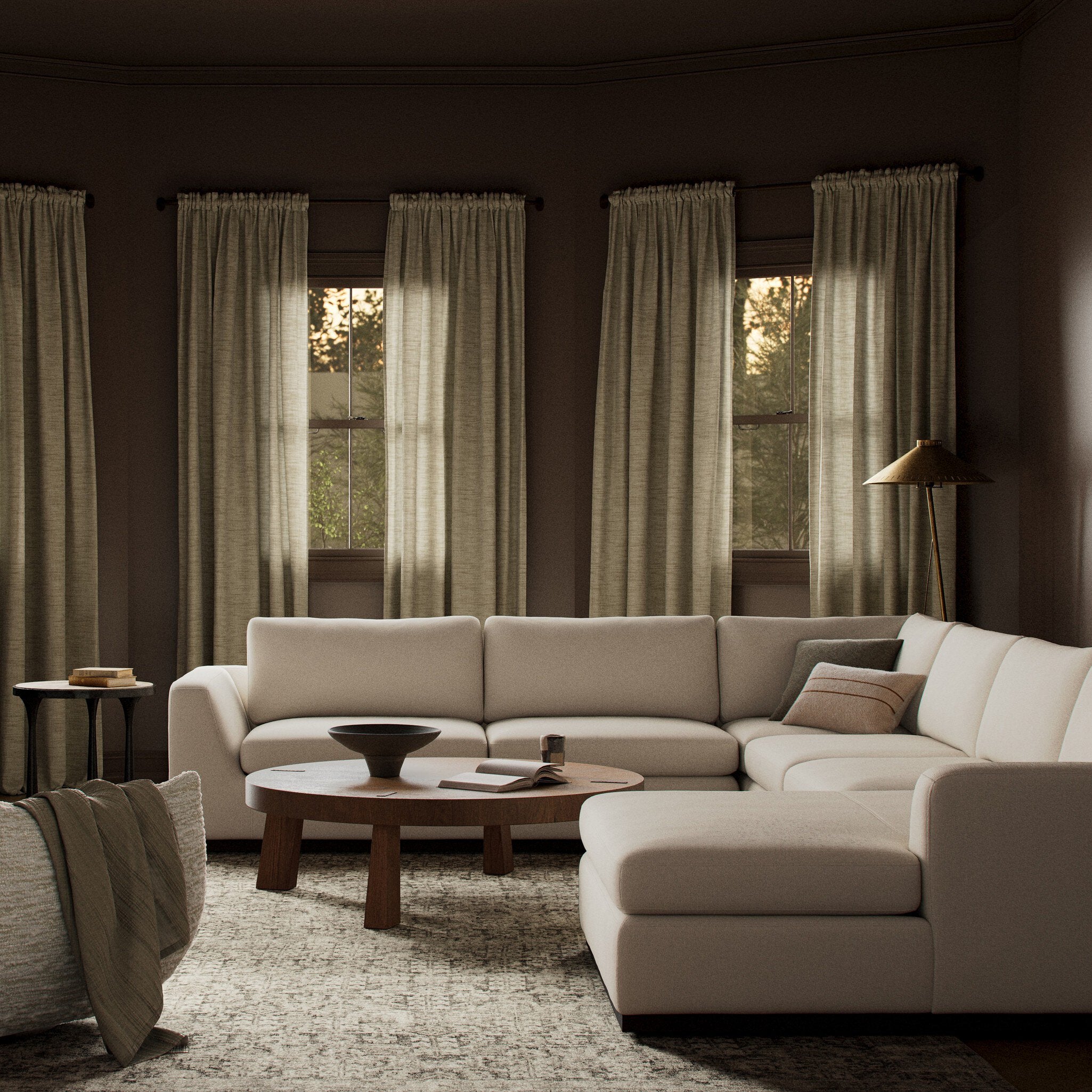 Colt 4-Piece Sectional - Crypton Nomad Marshmallow | Right Chaise