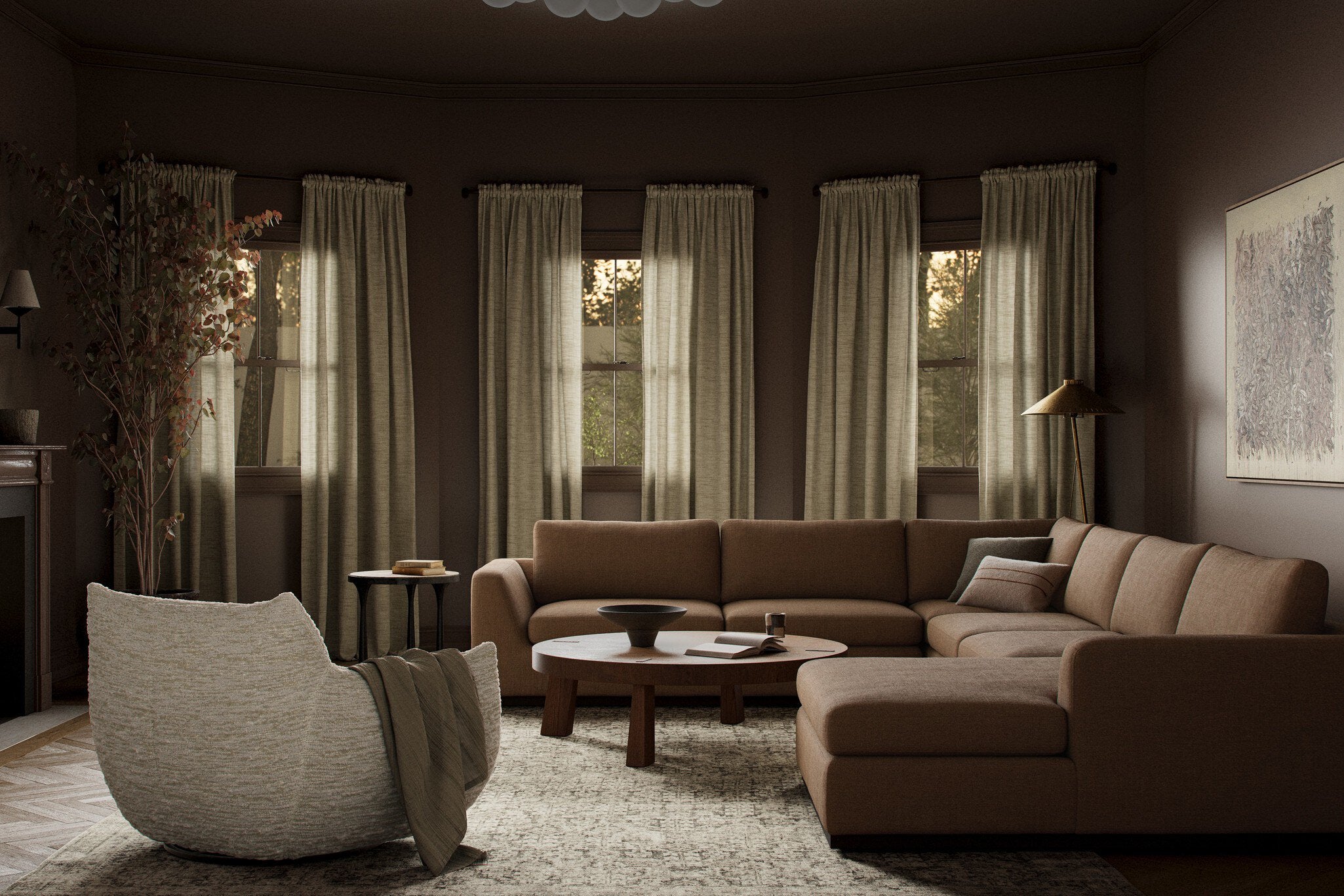 Colt 4-Piece Sectional - Savoy Ochre | Right Chaise