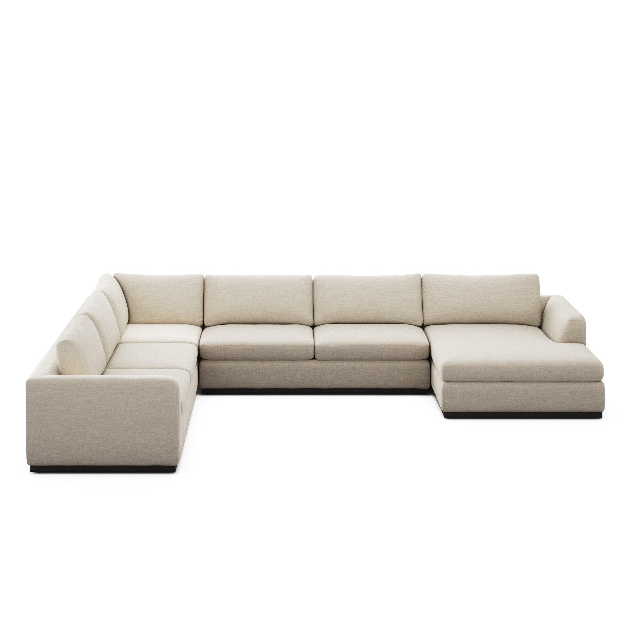 Colt 4-Piece Sectional - Savoy Parchment | Right Chaise