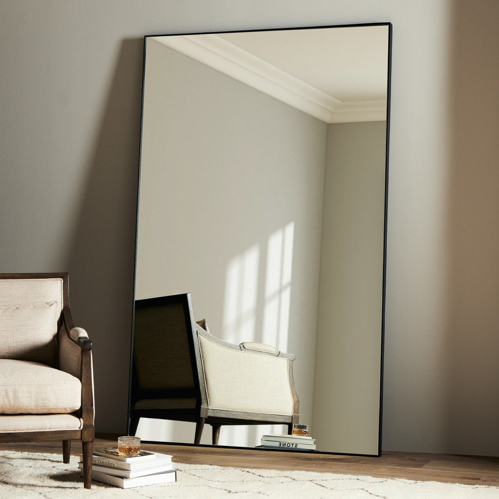 Georgina Rectangle Floor Mirror - Iron Matte Black