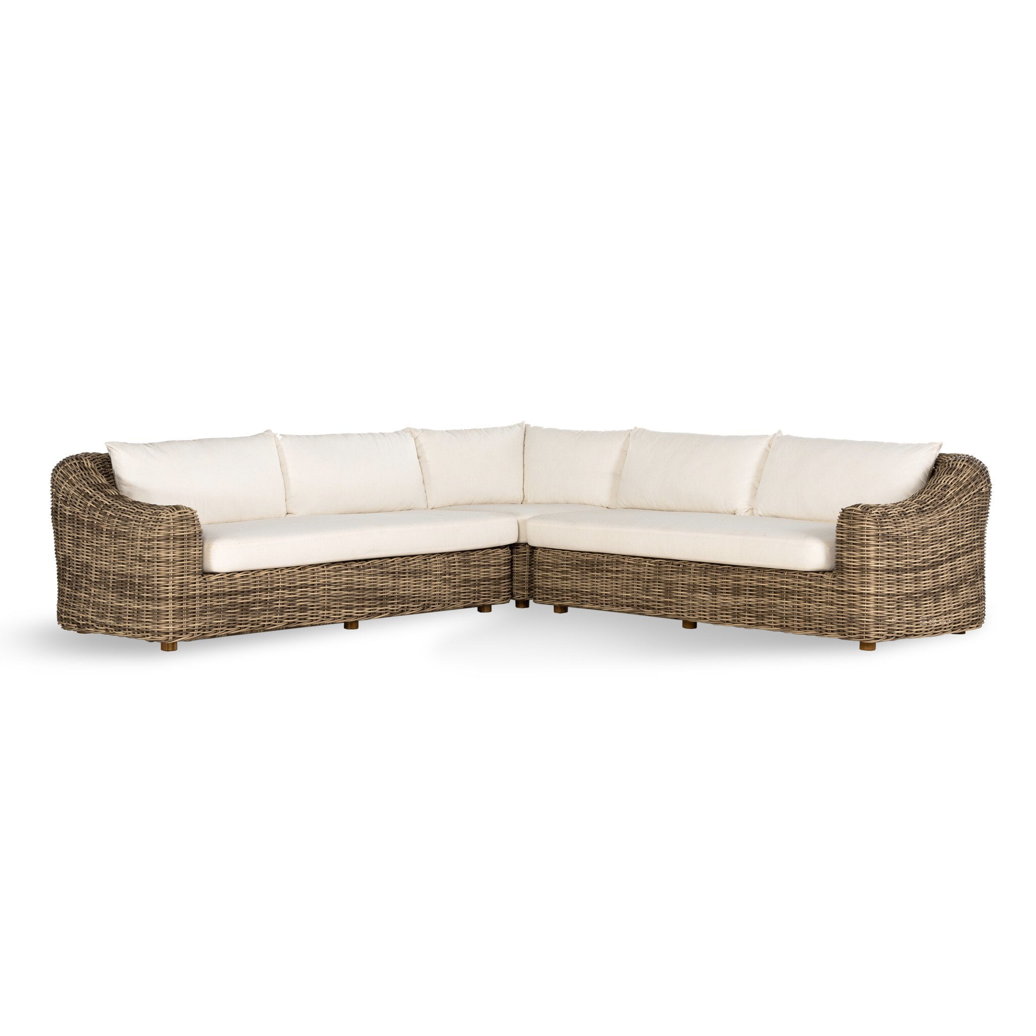 Messina Outdoor 3-Piece Sectional - Venao Ivory