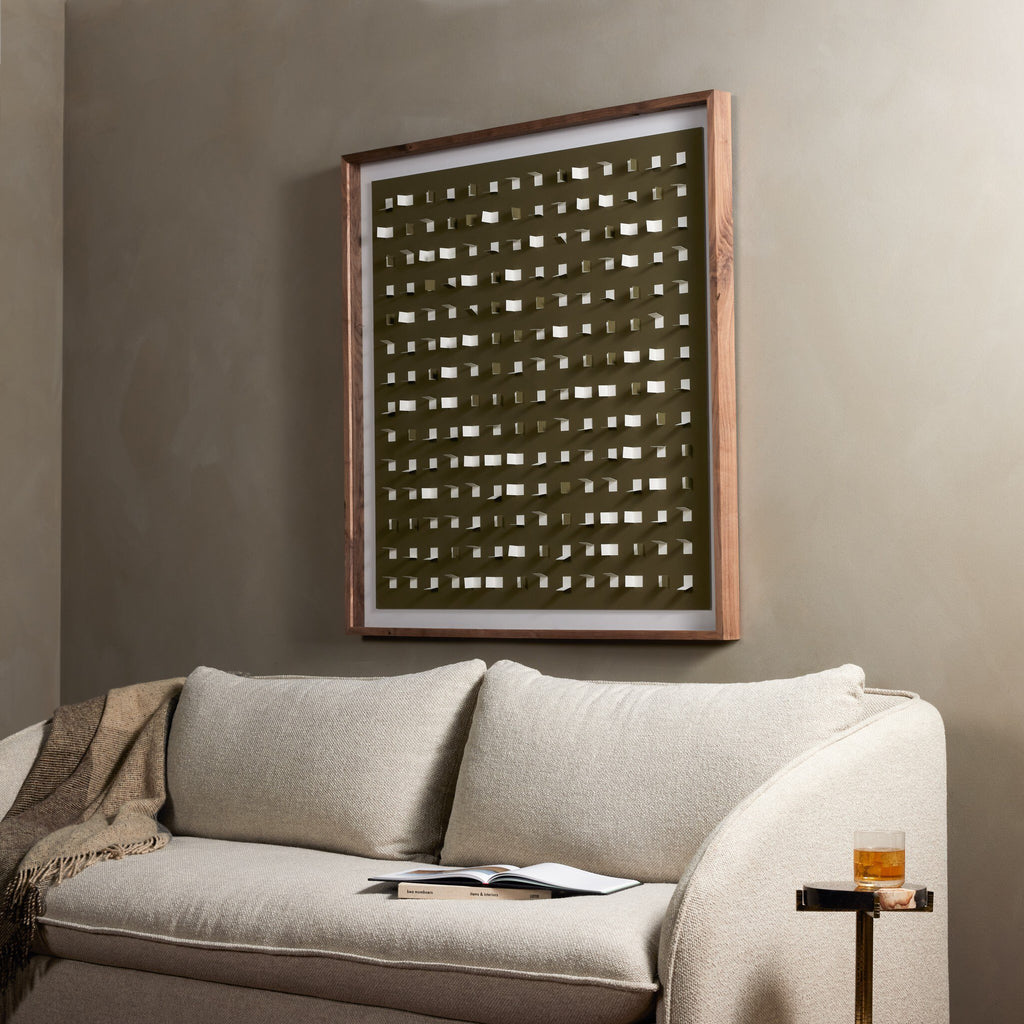 See Through Olive by FH Art Studio - Rustic 2.5 Walnut | 48" x 48"