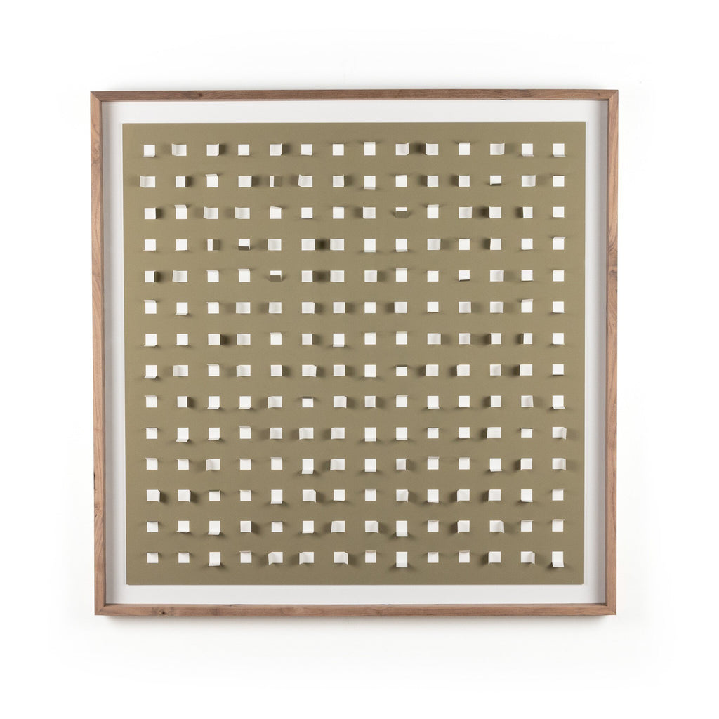 See Through Olive by FH Art Studio - Rustic 2.5 Walnut | 48" x 48"