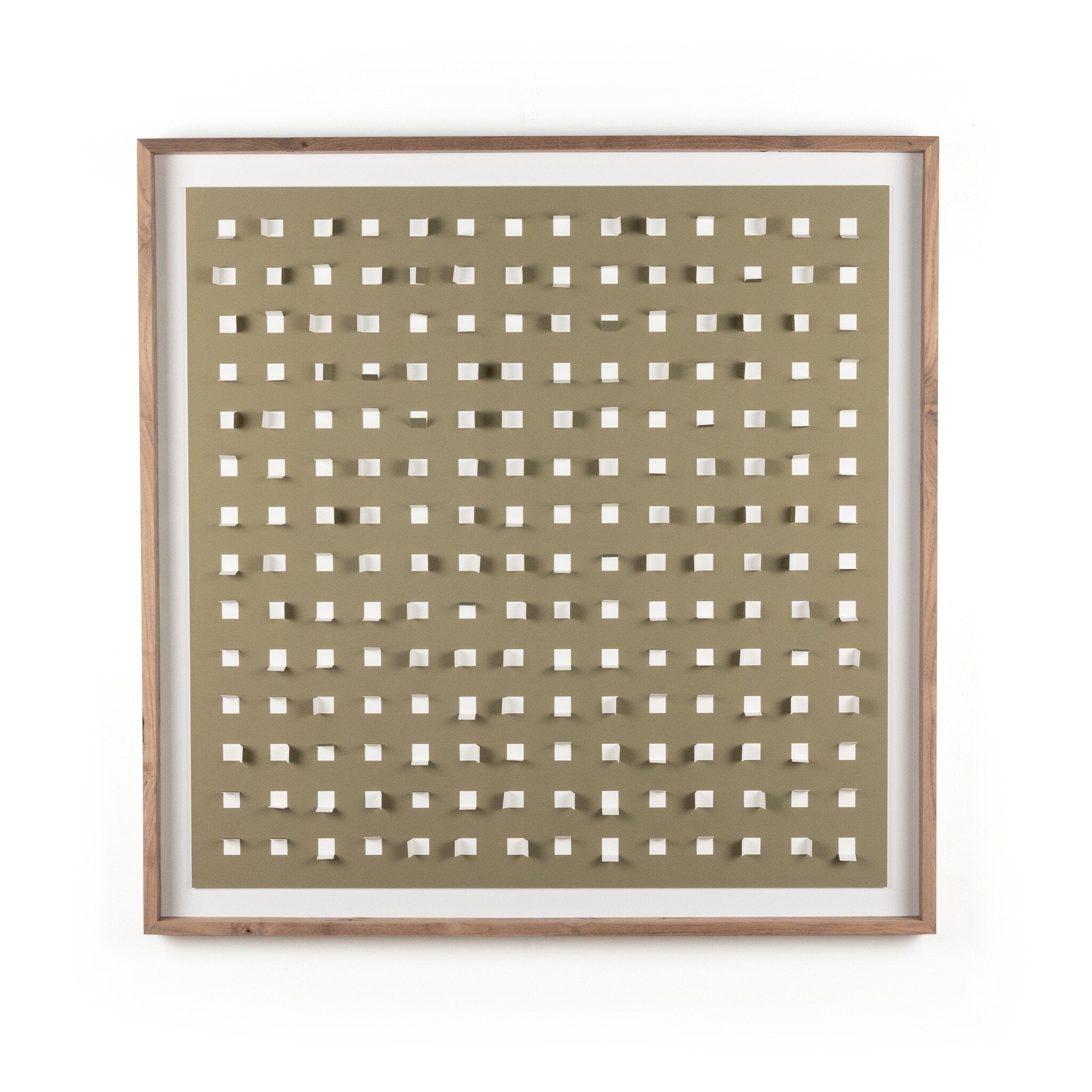 See Through Olive by FH Art Studio - Rustic 2.5 Walnut | 48" x 48"