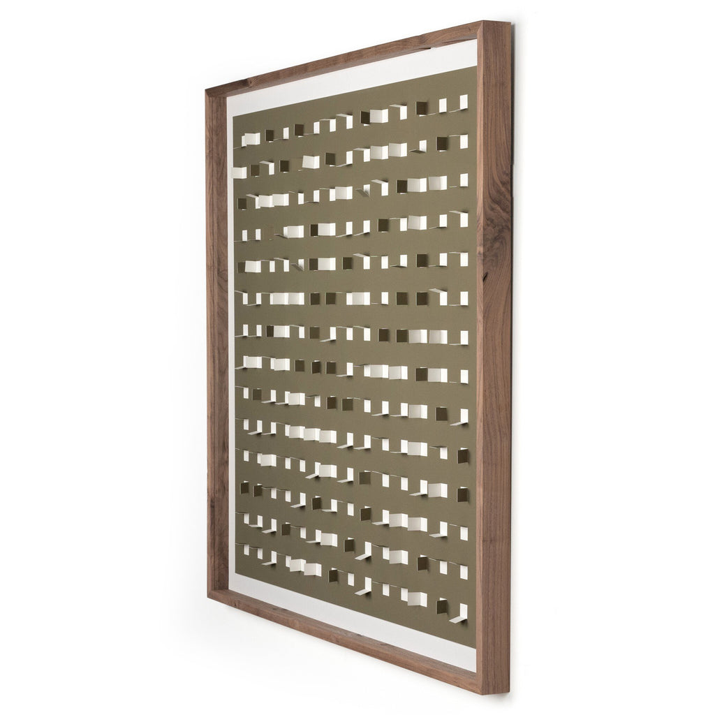 See Through Olive by FH Art Studio - Rustic 2.5 Walnut | 48" x 48"