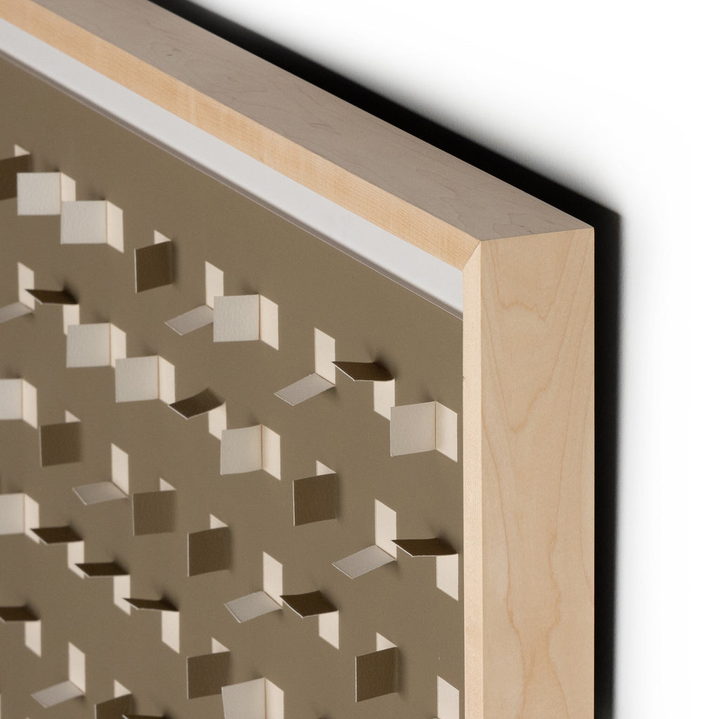 See Through Taupe by FH Art Studio - Natural 2.5 Maple | 48" x 48"