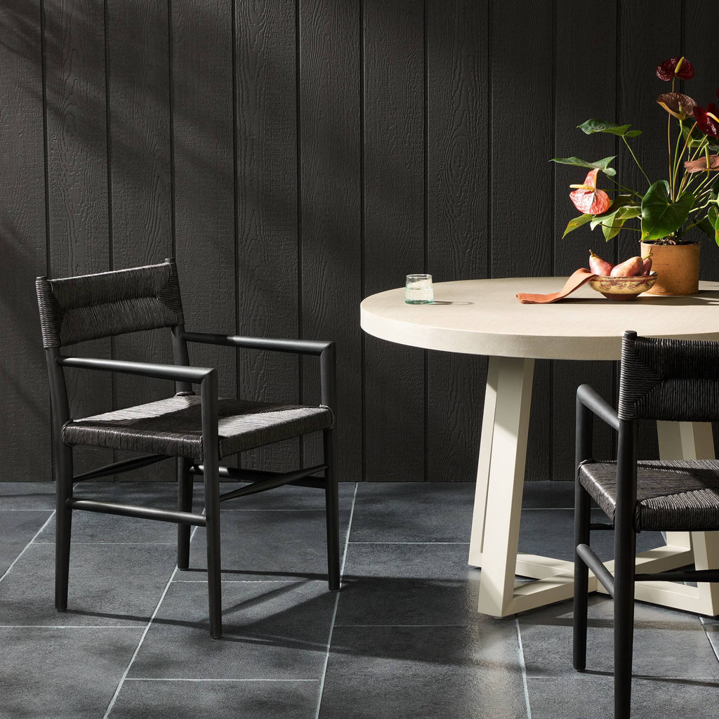 Lomas Outdoor Dining Armchair - Vintage Coal