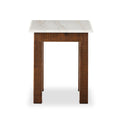 Jessa End Table - Honed White Marble