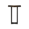 Giselle End Table - Amber Cast Glass