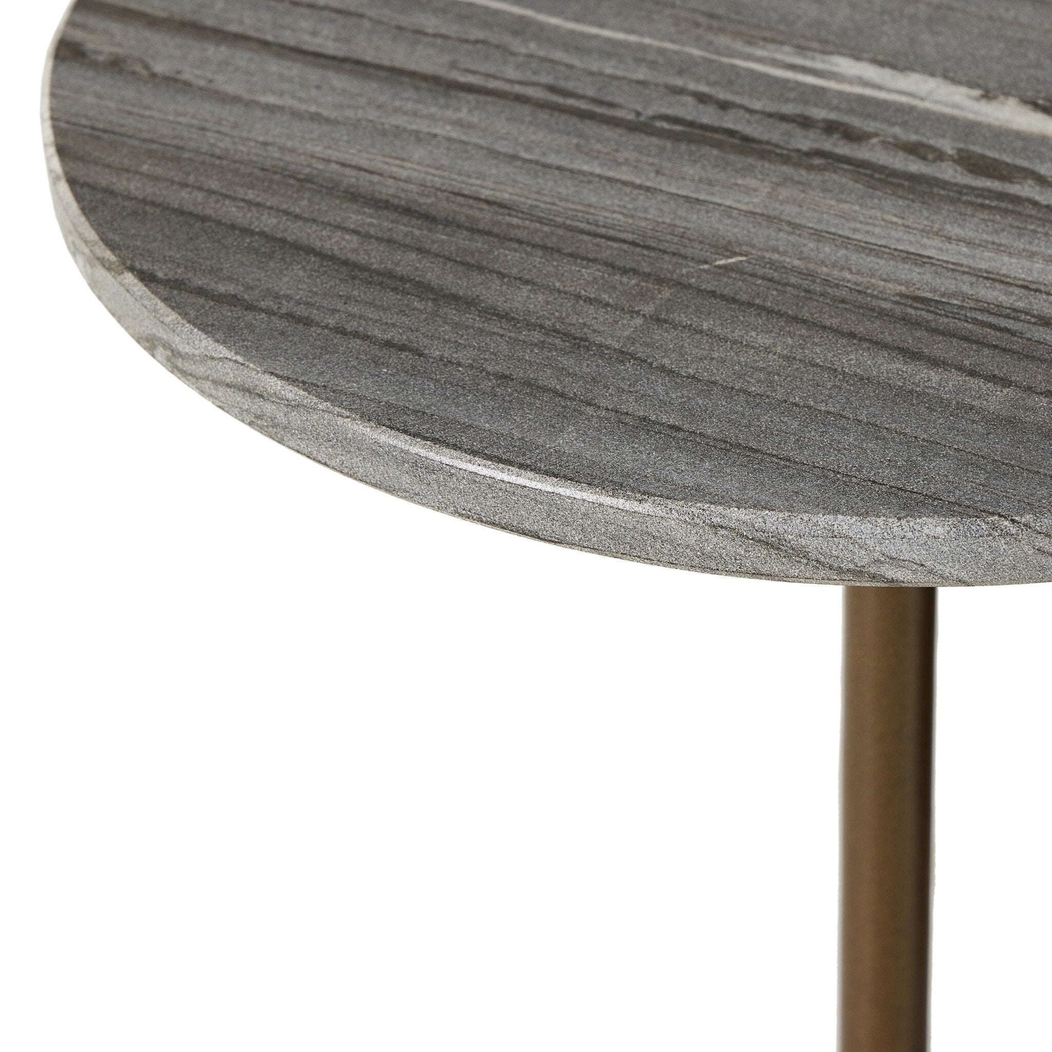 Raven End Table - Ebony Marble