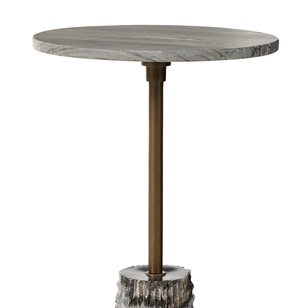 Raven End Table - Ebony Marble
