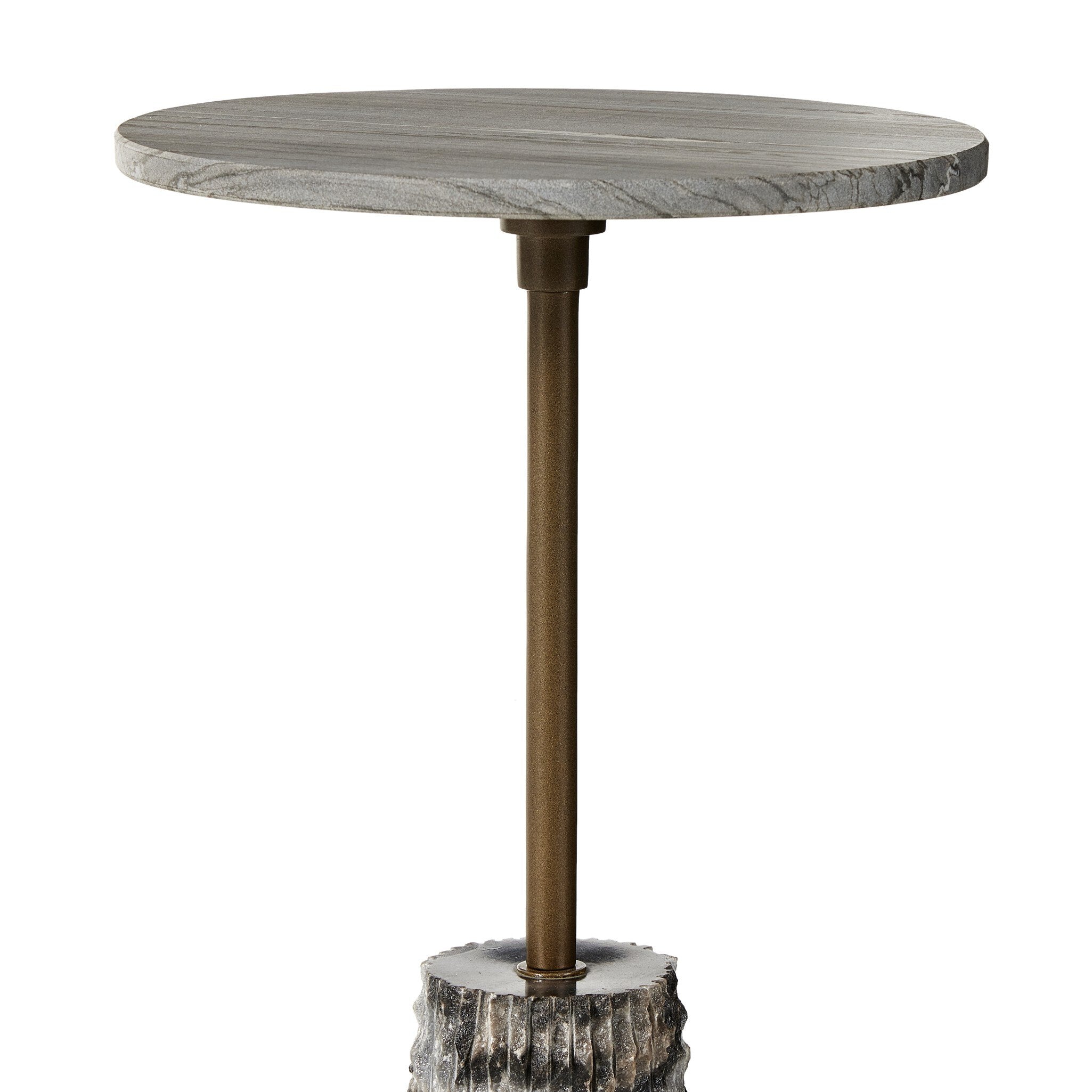 Raven End Table - Ebony Marble