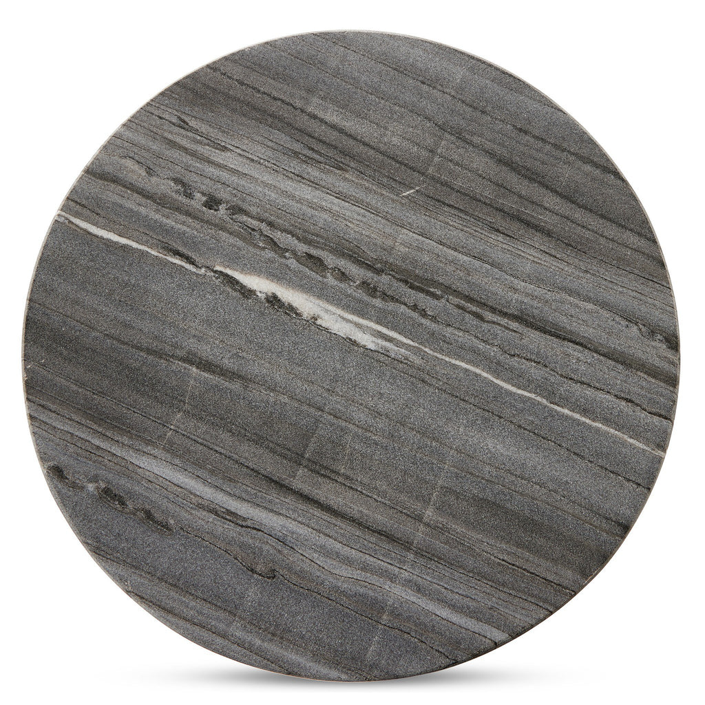 Raven End Table - Ebony Marble