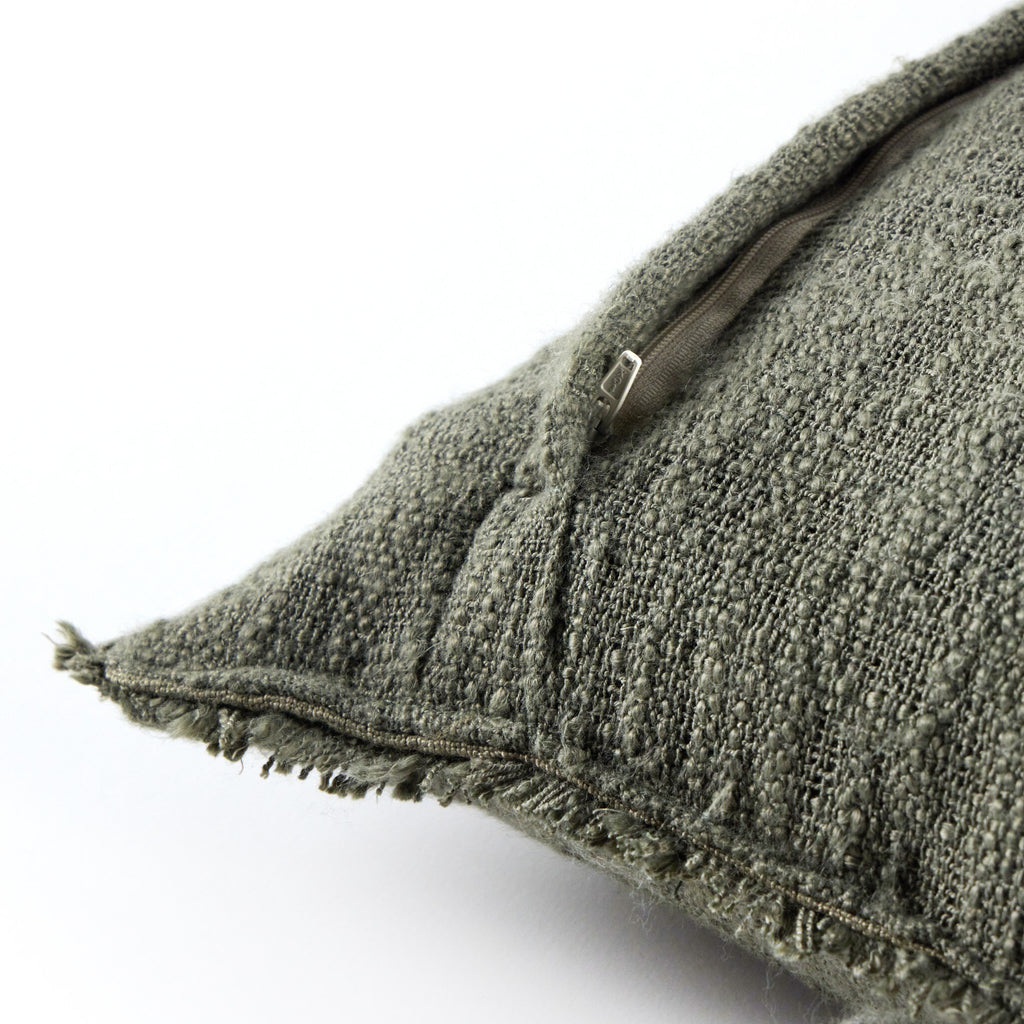 Tharp Outdoor Pillow - Textured Olive | 16" x 24"
