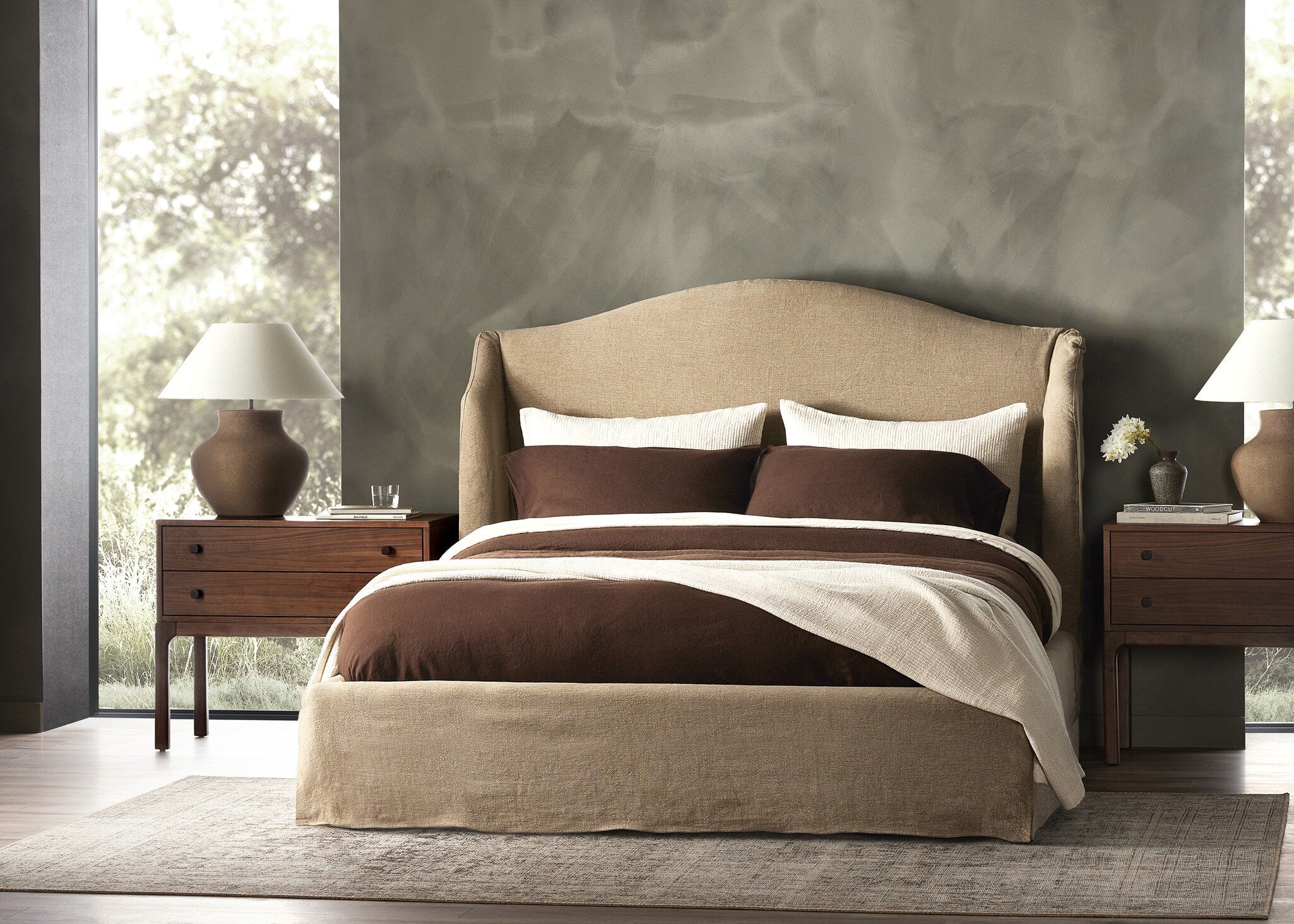 Meryl Slipcover Bed - Broadway Canvas | Queen