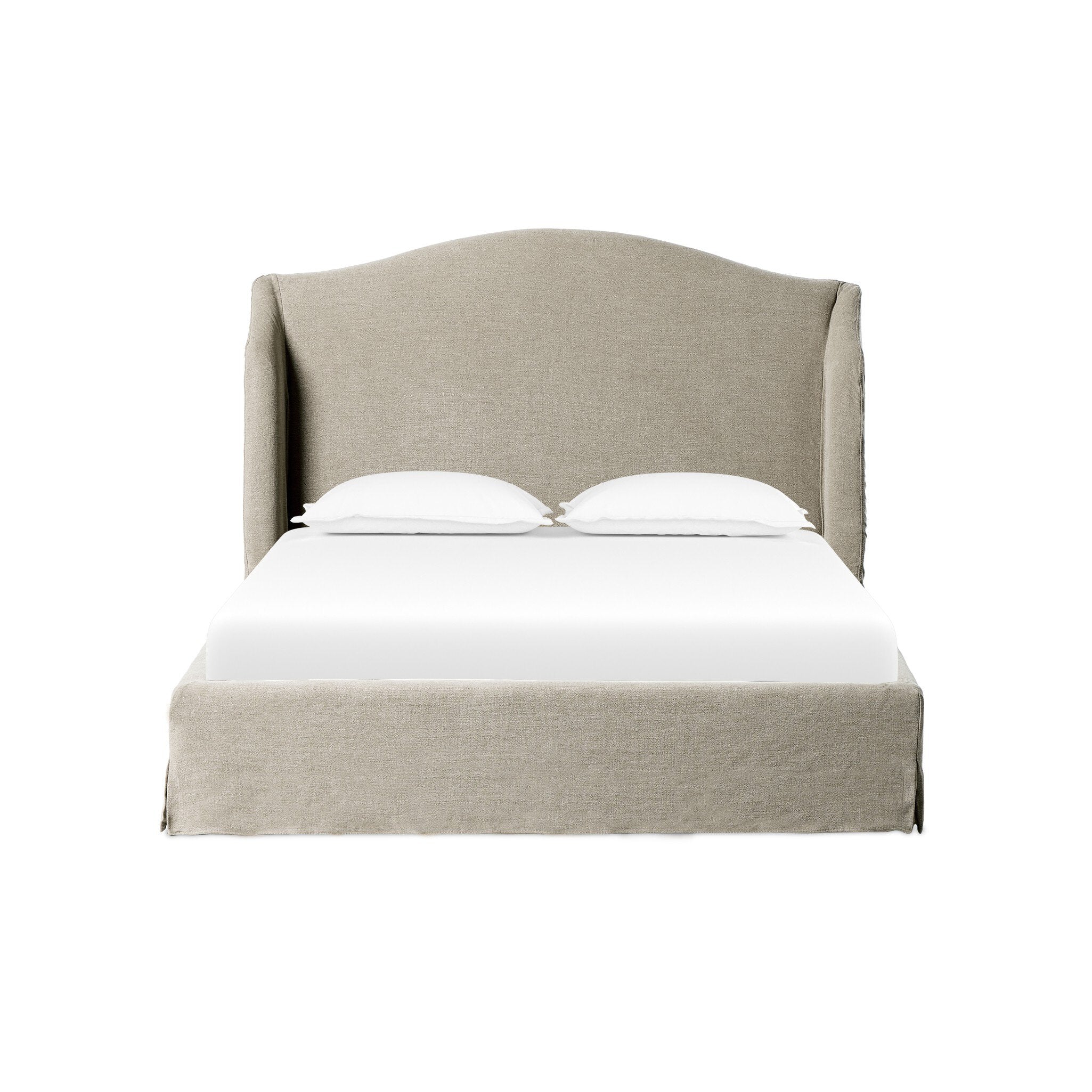 Meryl Slipcover Bed - Broadway Stone | Queen