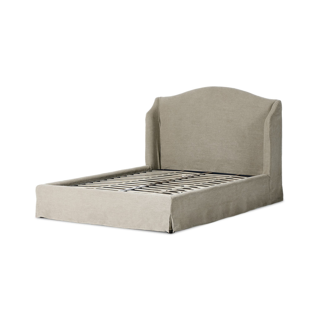 Meryl Slipcover Bed - Broadway Stone | Queen