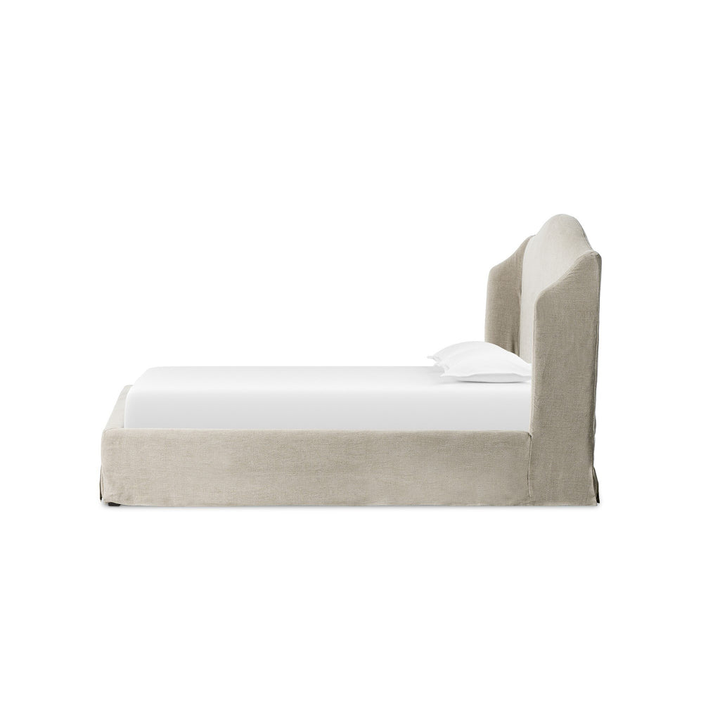 Meryl Slipcover Bed - Broadway Stone | Queen