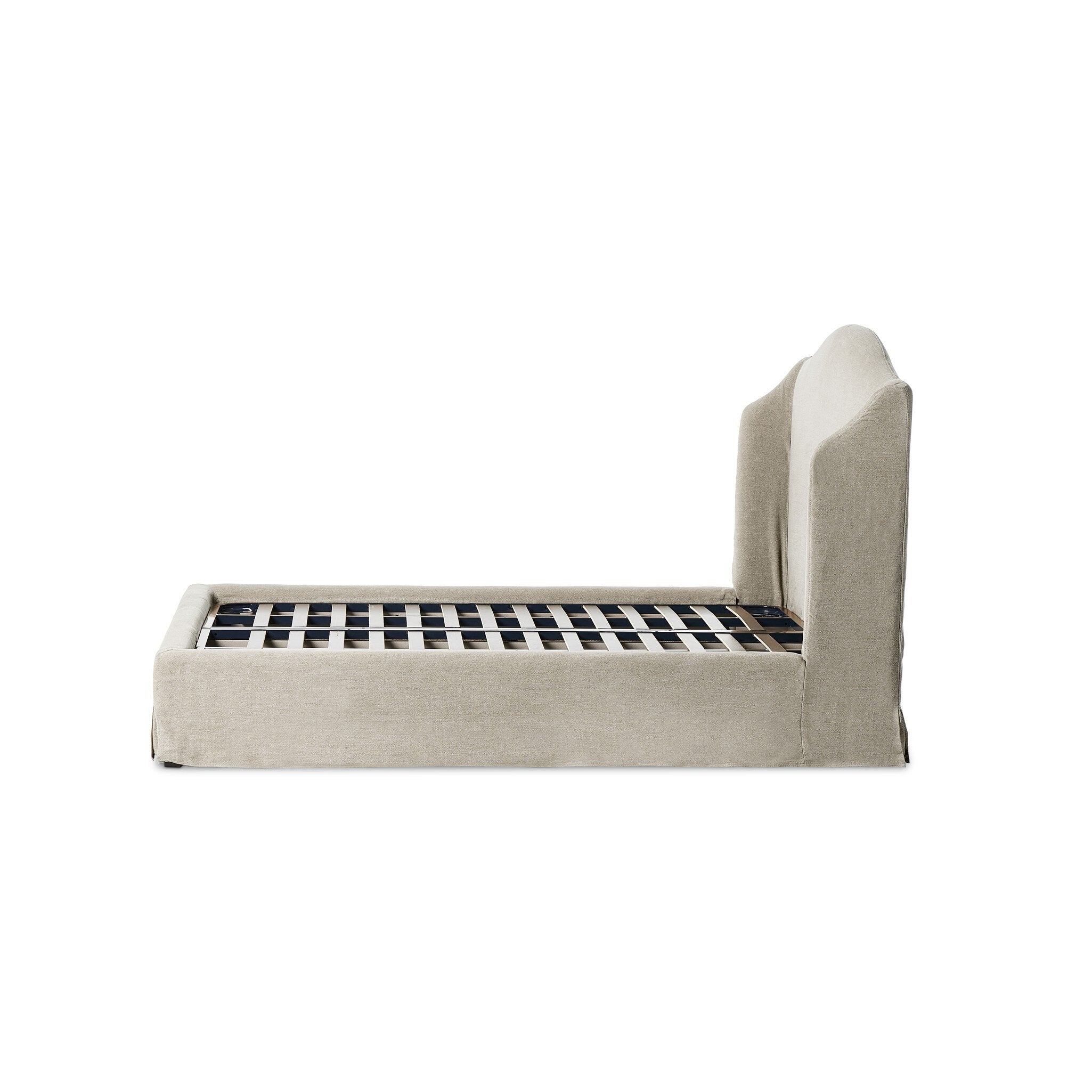 Meryl Slipcover Bed - Broadway Stone | Queen