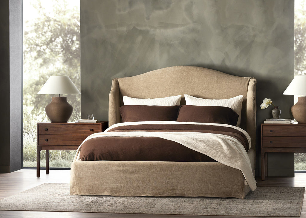 Meryl Slipcover Bed - Broadway Canvas | King