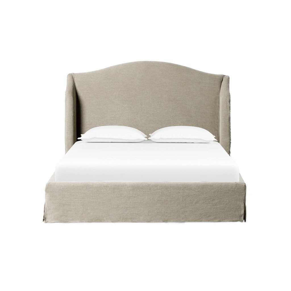 Meryl Slipcover Bed - Broadway Stone | King