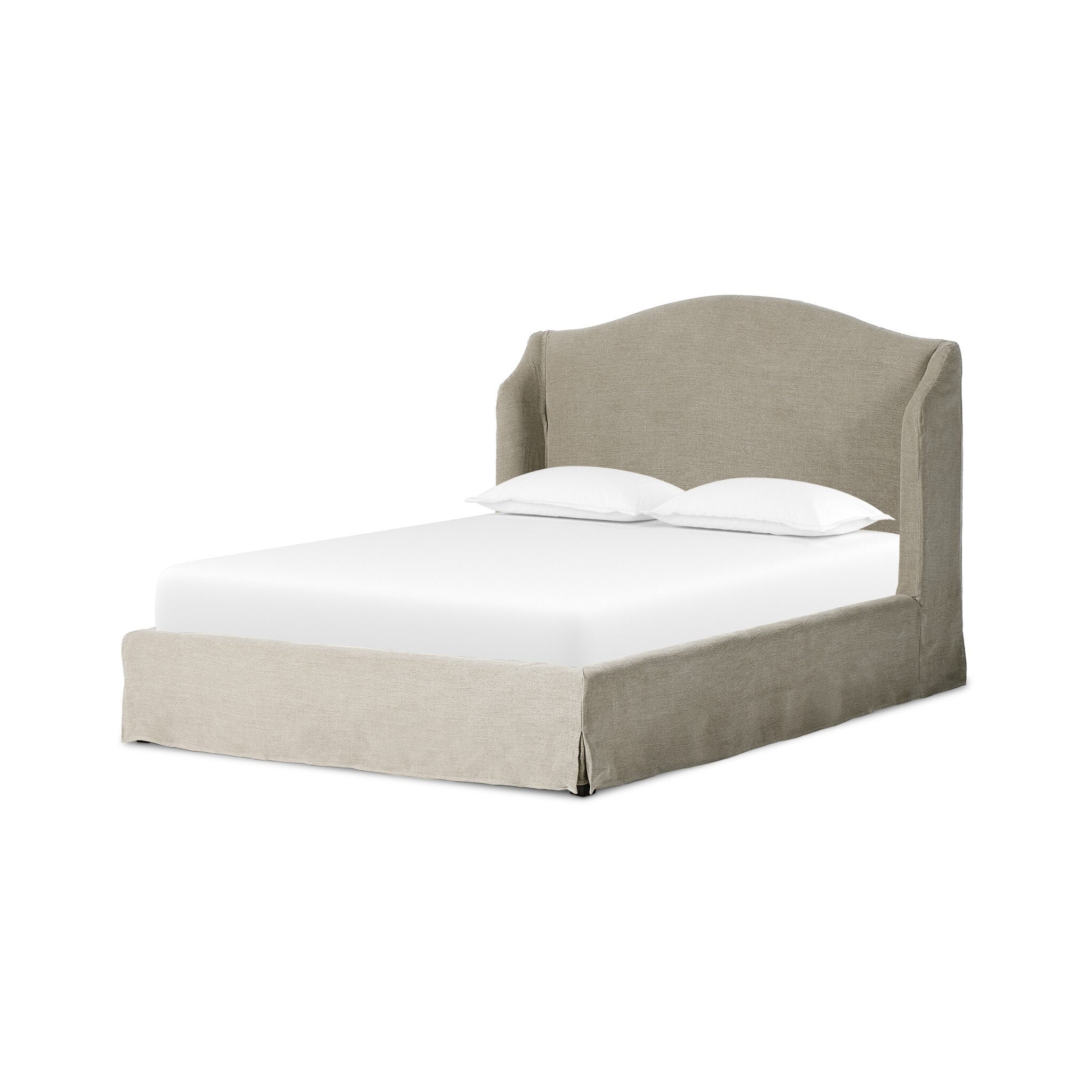 Meryl Slipcover Bed - Broadway Stone | King