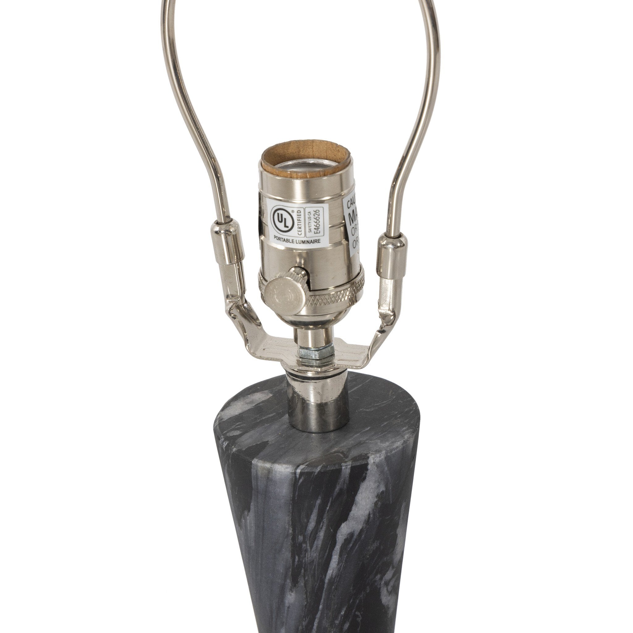 Bibianna Table Lamp - Black Italian Marble