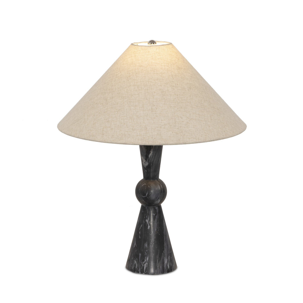 Bibianna Table Lamp - Black Italian Marble