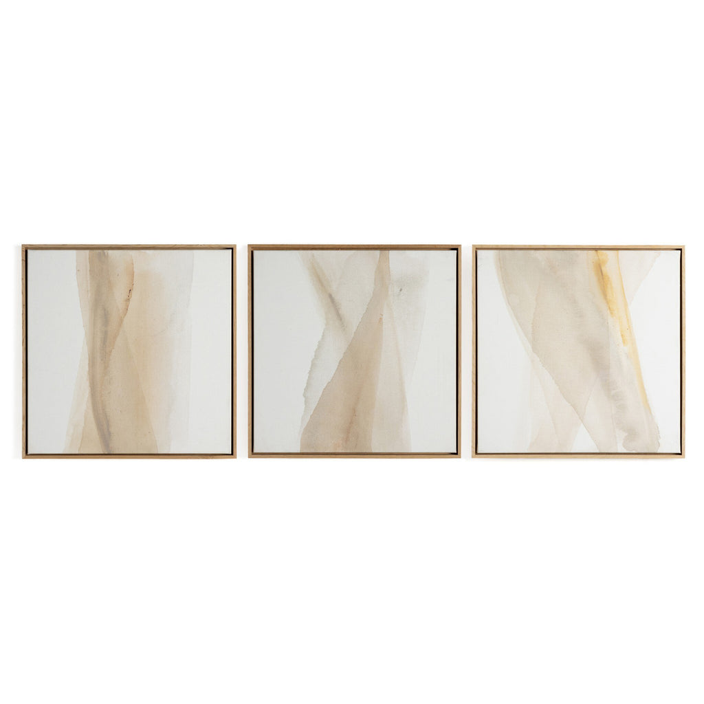 Wash Triptych by Jess Engle - Vertical Grain White Oak Floater