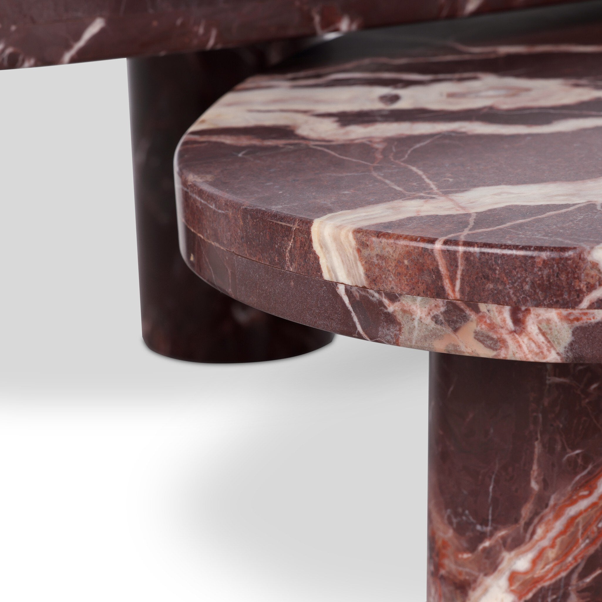 Zion Nesting Coffee Tables - Merlot Marble