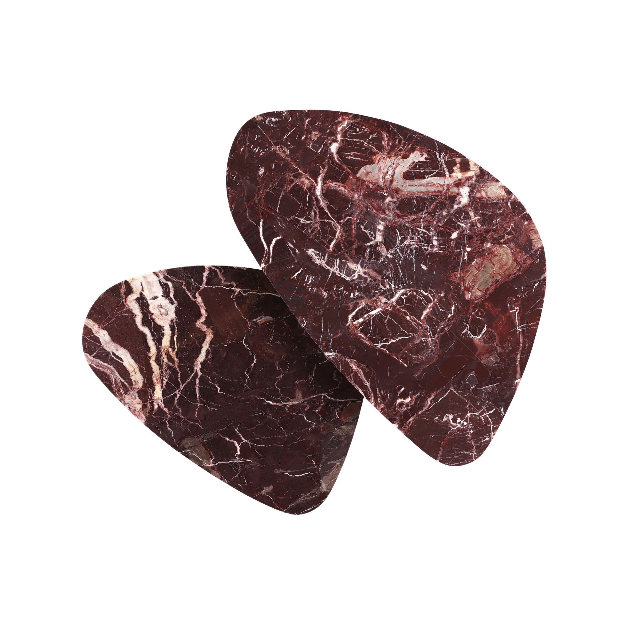 Zion Nesting Coffee Tables - Merlot Marble
