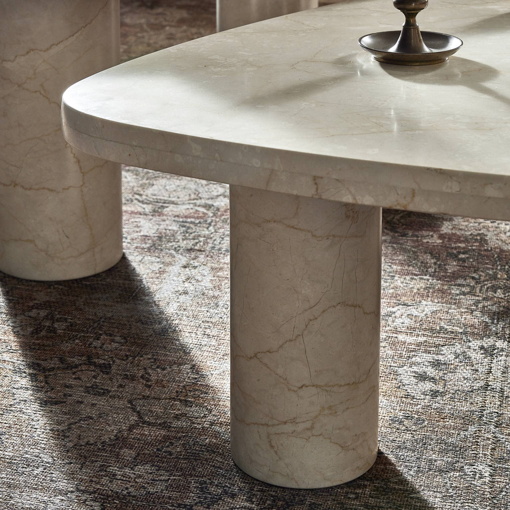 Zion Nesting Coffee Tables - Cream Marble