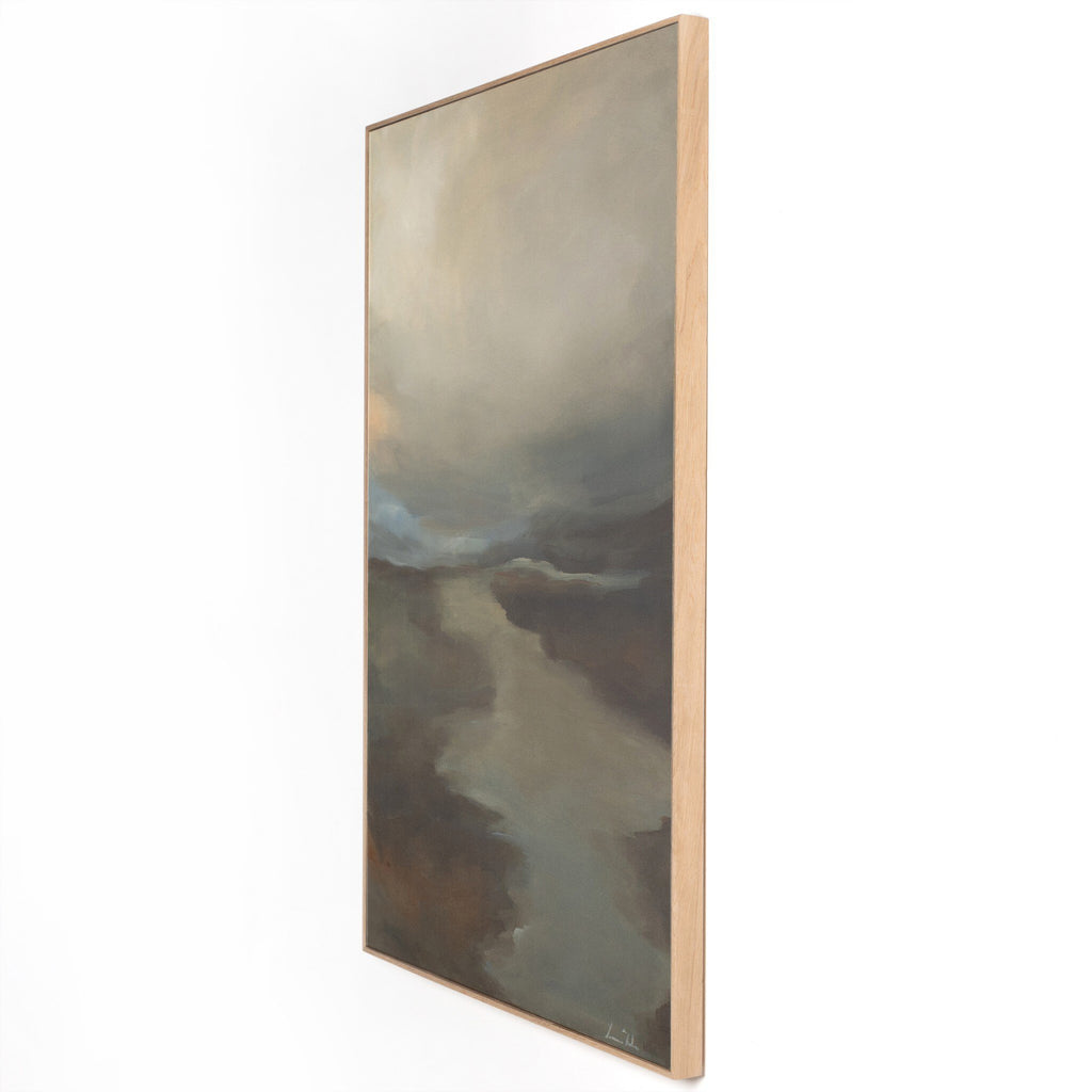 Fog II by Lauren Fuhr - Vertical Grain White Oak Floater | 32.5" x 48"