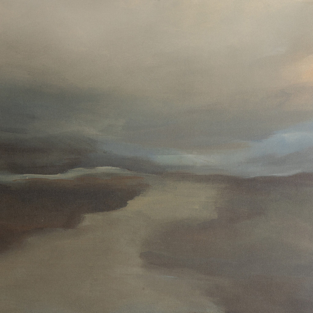 Fog II by Lauren Fuhr - Vertical Grain White Oak Floater | 40.5" x 60"