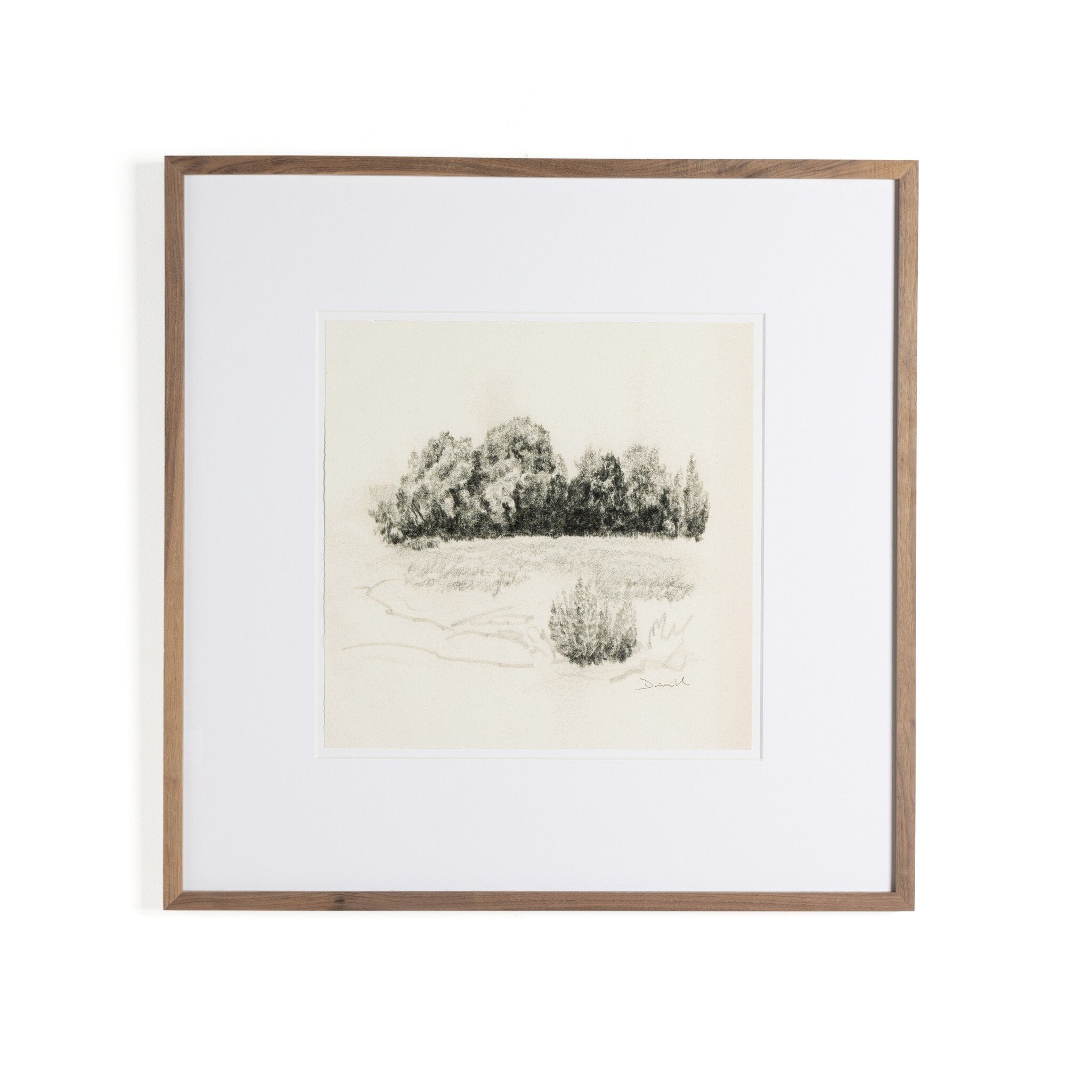 Land Sketch 1 by Dan Hobday - Rustic 1.5 Walnut