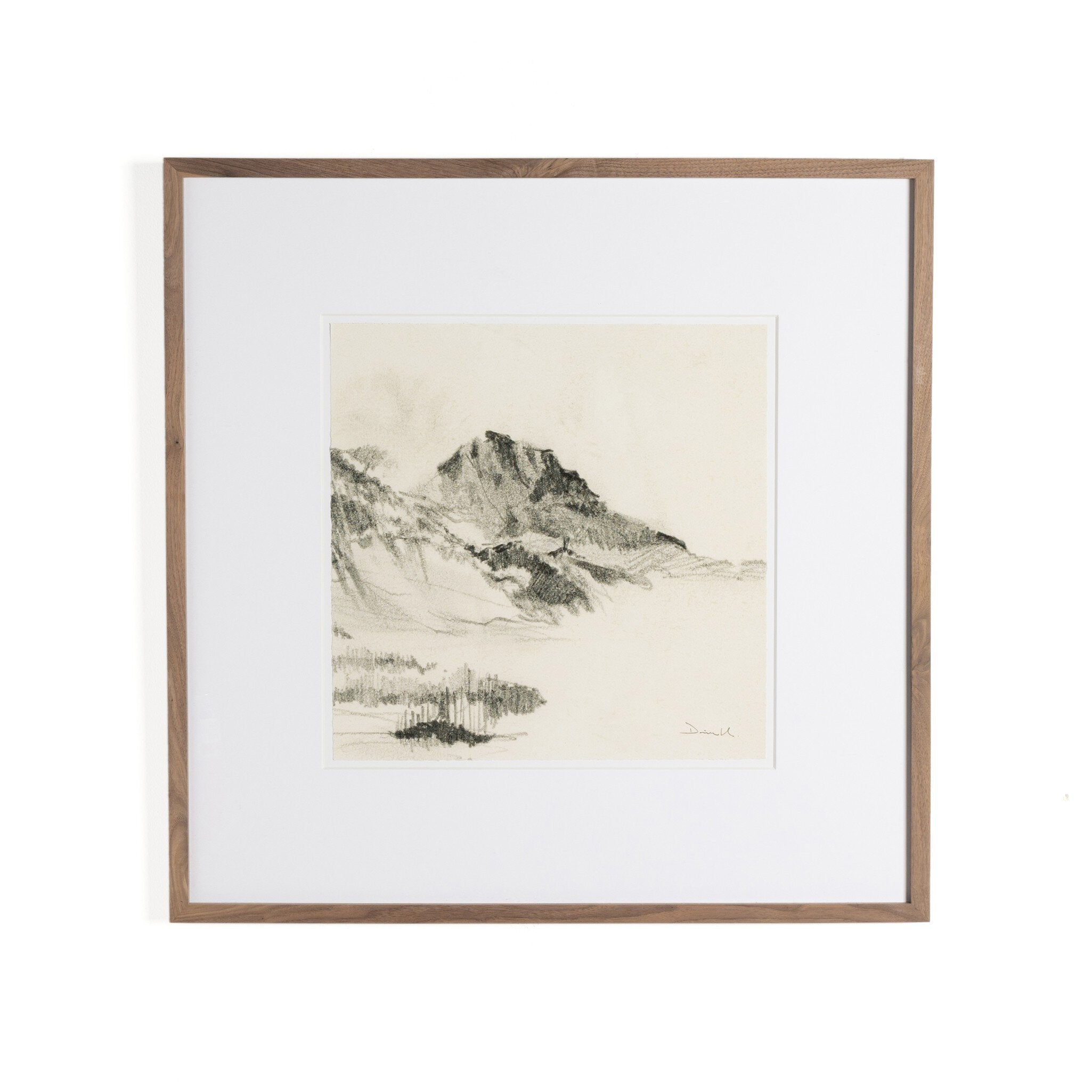 Land Sketch 2 by Dan Hobday - Rustic 1.5 Walnut